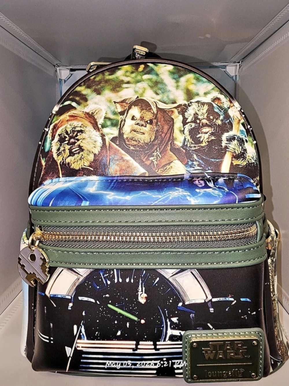 Loungefly Star Wars Scenes Return of the Jedi Mini Backpack Green & Black